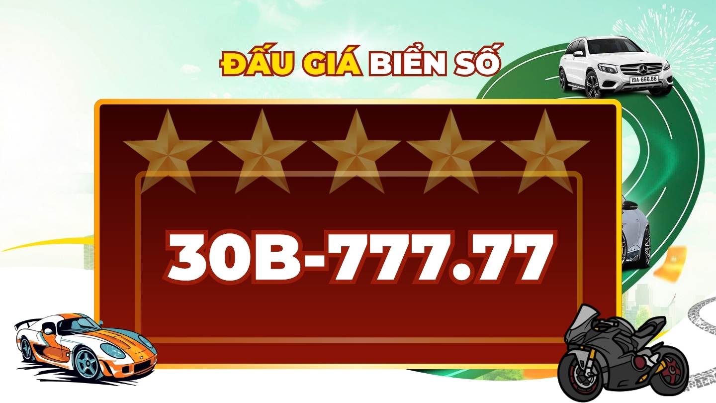 Super beautiful five-digit license plates in Hanoi are available in the afternoon auction of October 21