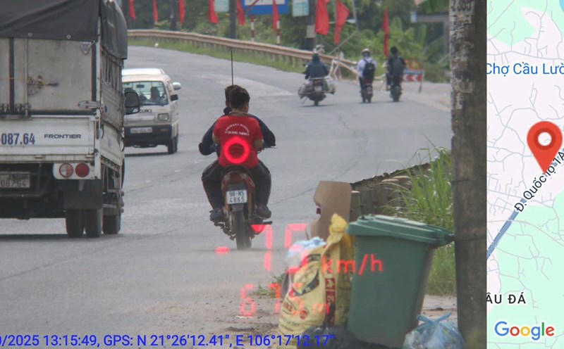 Motorcyclists were fined in Bac Ninh. Photo: Bac Ninh Police