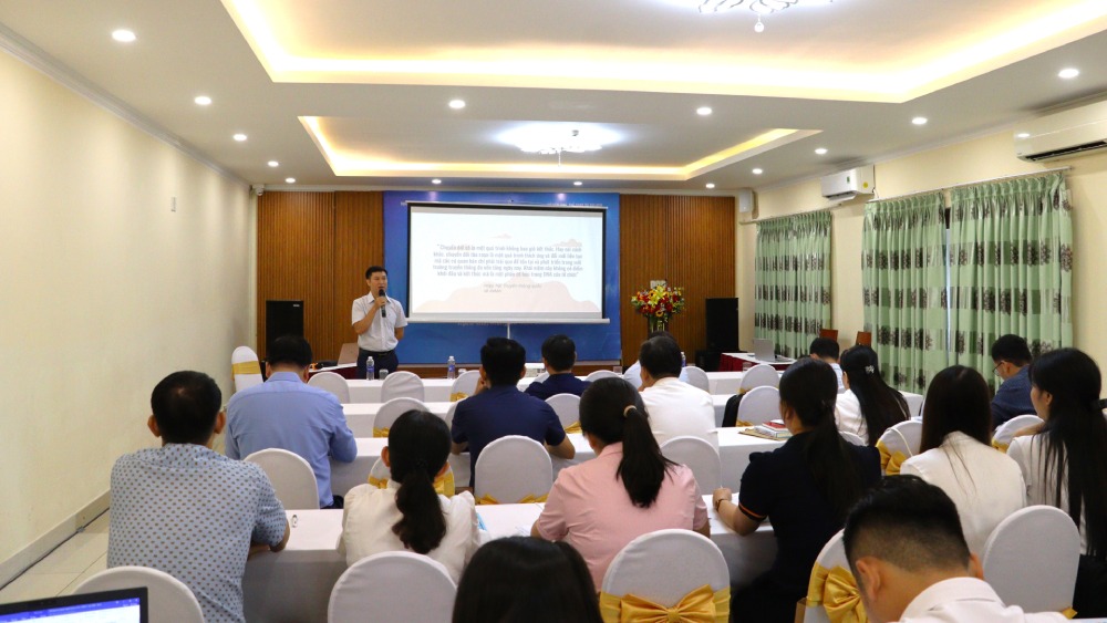 Opening a capacity building class for communication workers in An Giang in 2025. Photo: Ngoc Mai