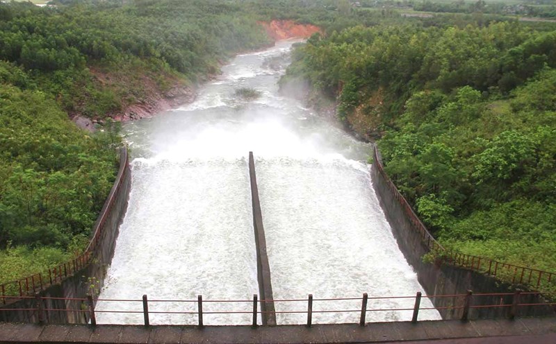 Overflows in Ke Go Lake. Photo: Tran Tuan.