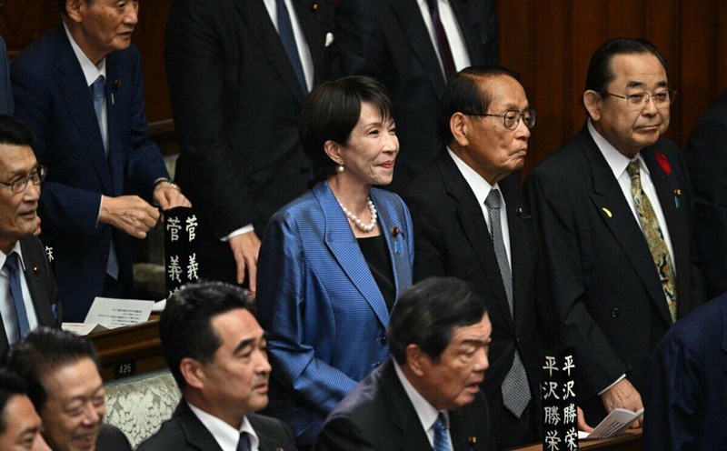 Ms. Sanae Takaichi won a historic victory, becoming the first female prime minister of Japan on October 21. Photo: AFP