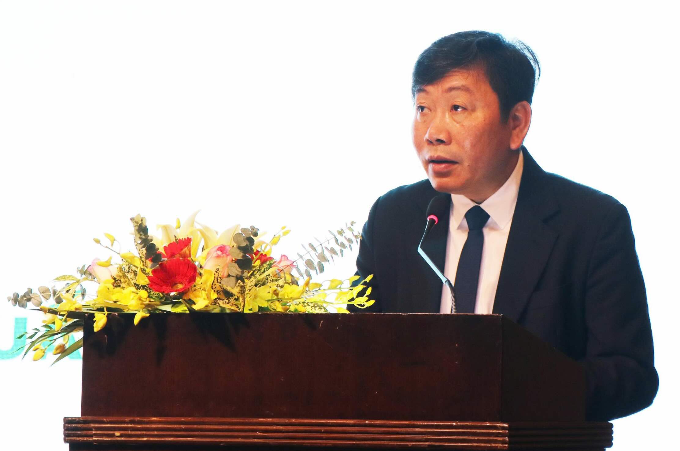 Ong Nguyen Do Anh Tuan, Vu truong Vu Hop tac quoc te (Bo Nong nghiep va Moi truong) phat bieu tai hoi thao. Anh: Nguyen Luan