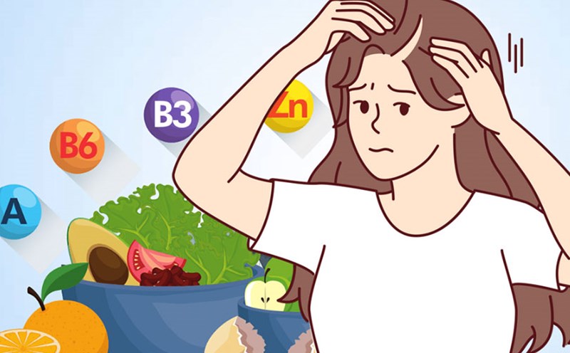 The secret to supplementing foods to help prevent natural hair loss. Graphics: Thien Nhan