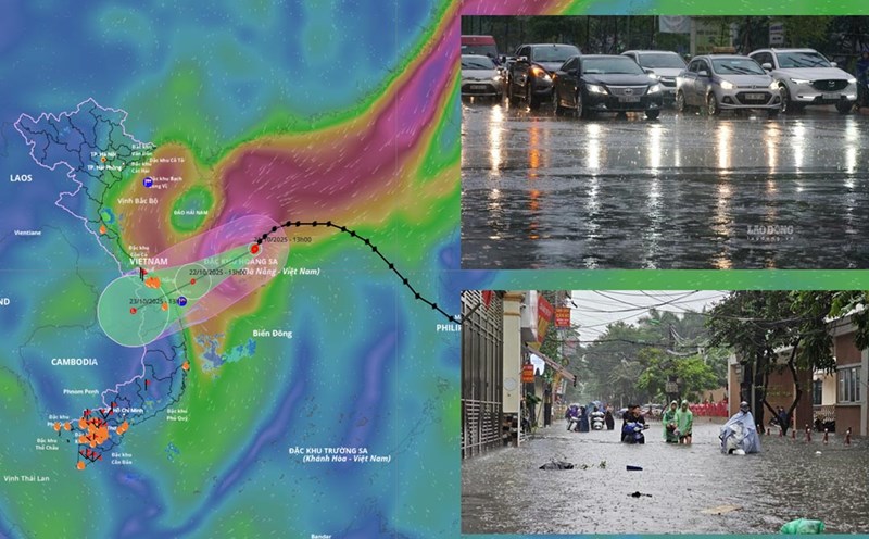 Forecast of the area with the heaviest rain due to storm No. 12 from noon on October 22, risk of major flooding, inundation