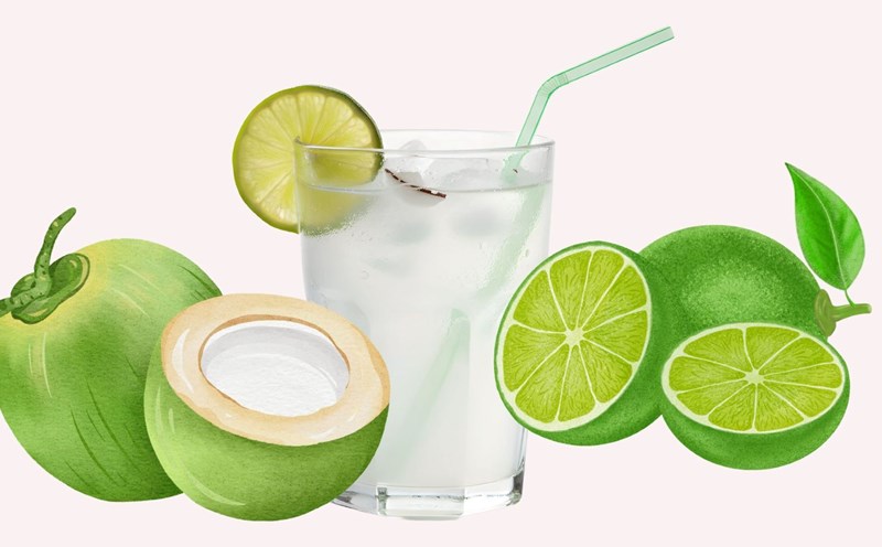 Coconut lemon water has many health benefits. Graphics: Thanh Thanh