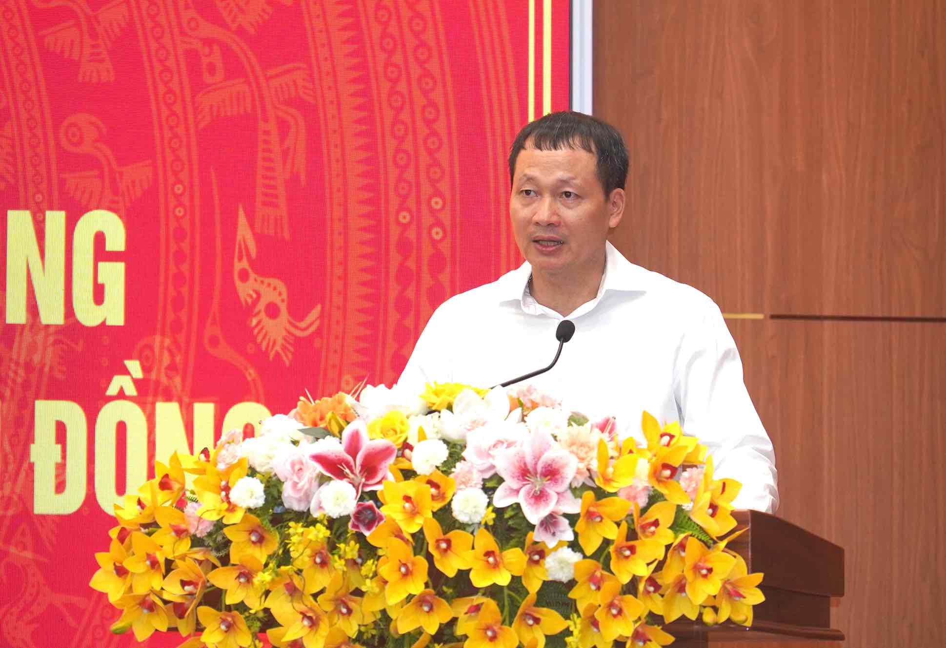 Bi thu Tinh uy Dong Nai Vu Hong Van phat bieu tai Hoi nghi. Anh: HAC