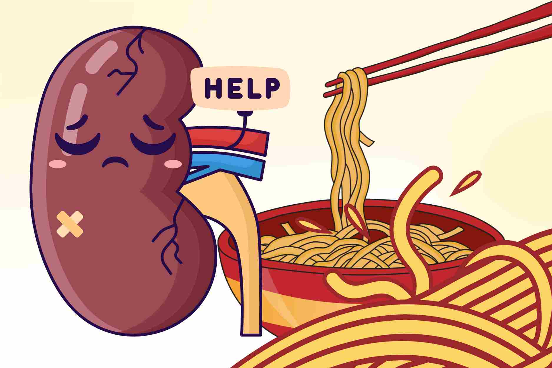 The habits of eating instant noodles silently erode kidney health