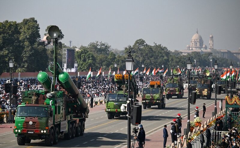 The Brahmos missile system of the Indian Army participated in a parade in New Delhi on January 26, 2025. Photo: AFP