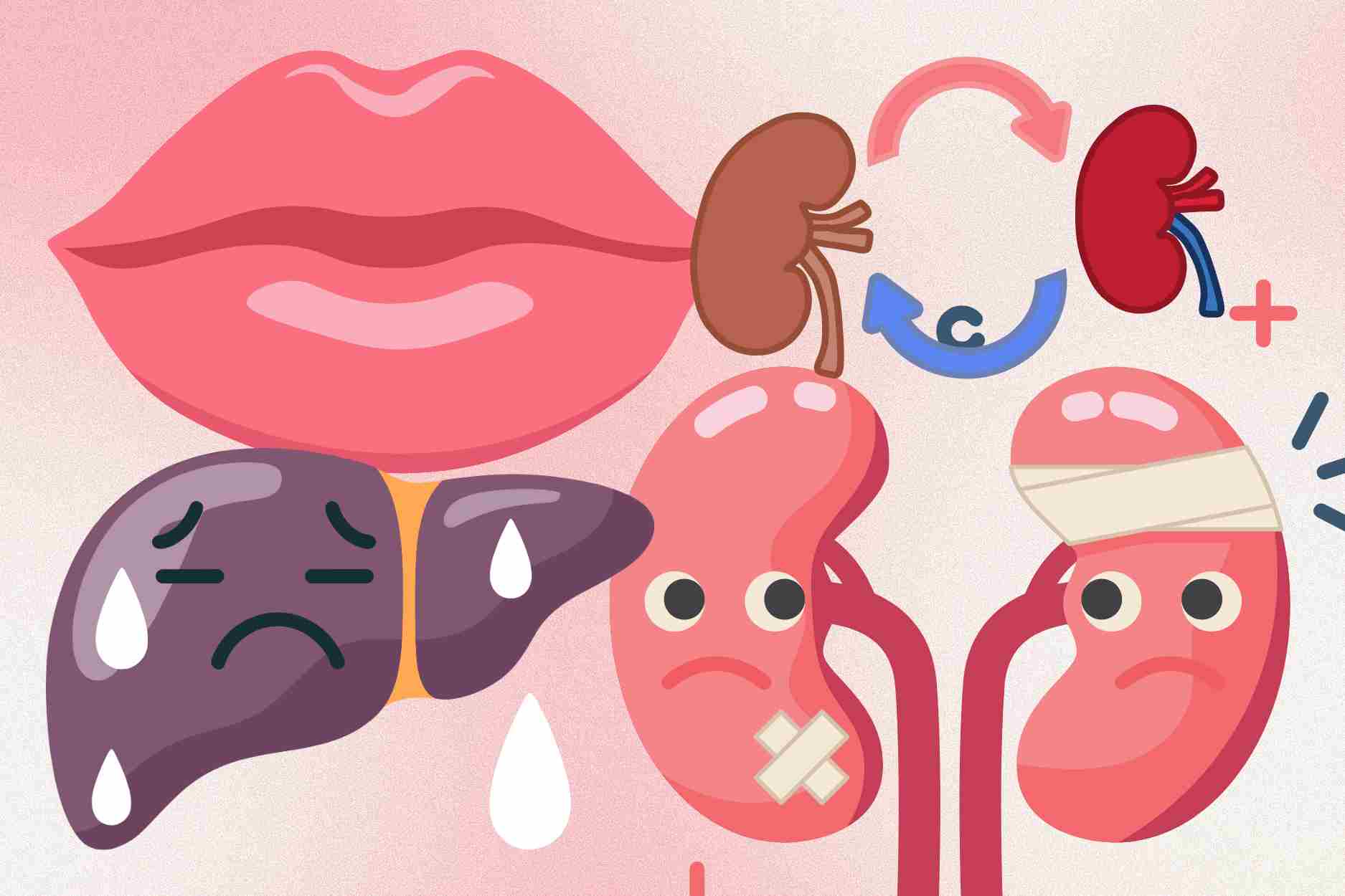 Changes in the lips help detect liver and kidney diseases early