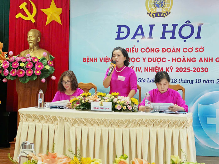 The Trade Union of Hoang Anh Gia Lai University of Medicine and Pharmacy Hospital will continue to accompany and care for the lives of workers. Photo: Thanh Tuan