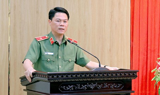 Thiếu tướng Nguyễn Hữu Mạnh được đề xuất tặng danh hiệu Chiến sĩ thi đua toàn quốc. Ảnh: Công an tỉnh Ninh Bình