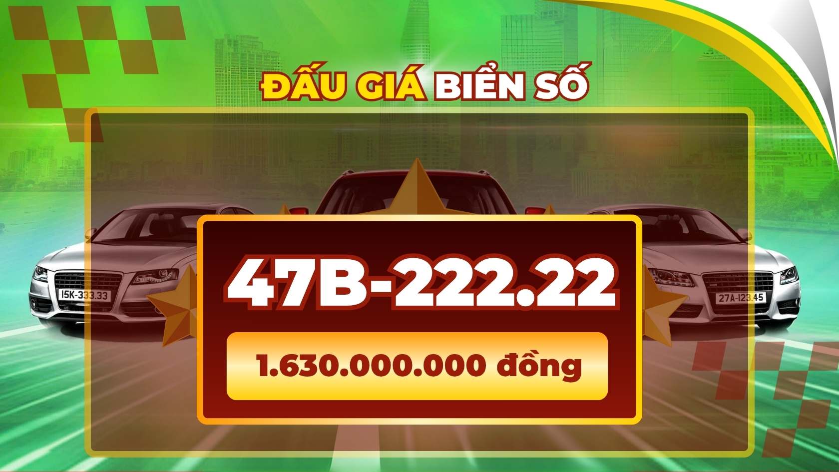 All five-digit license plates were bid for billions in the auction on October 21