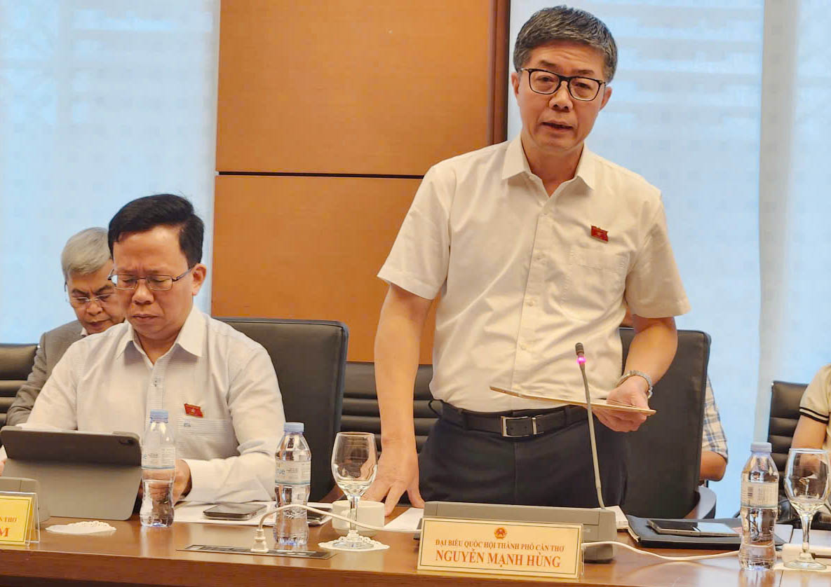 Dai bieu Nguyen Manh Hung (doan DBQH Can Tho). Anh: Cao Nguyen.