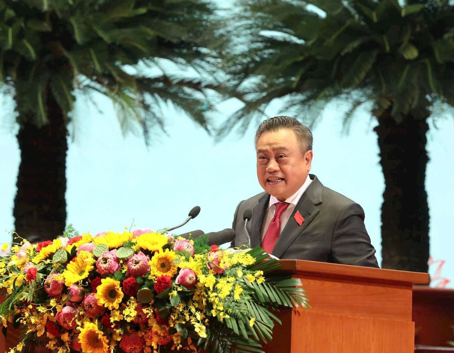 Chairman of Hanoi People's Committee Tran Sy Thanh. Photo: Viet Thanh