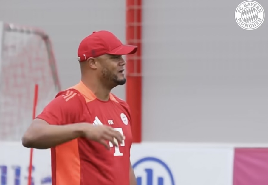 Bayern Munich has extended the contract of head coach Vincent Kompany. Photo cut from video
