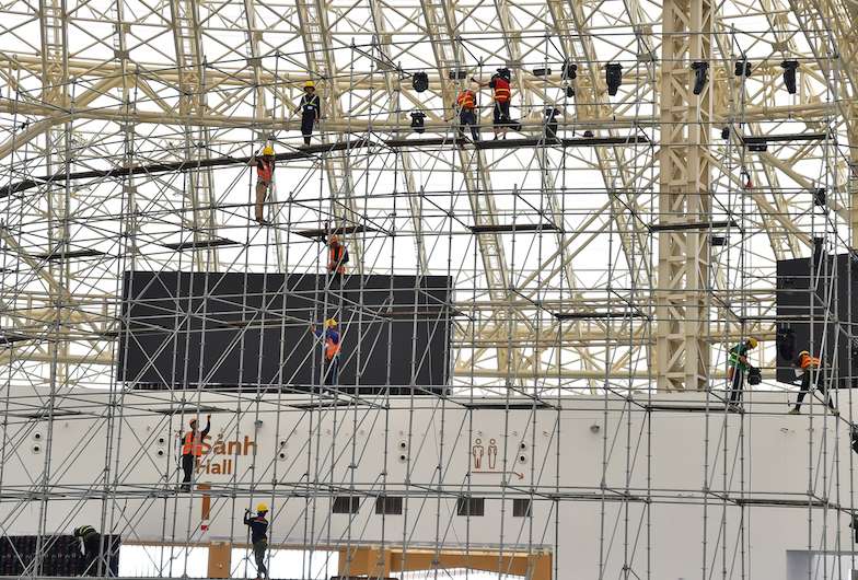 2025년 가을 박람회는 마지막 단계를 서둘러 완료하고 있습니다. 사진: BCT