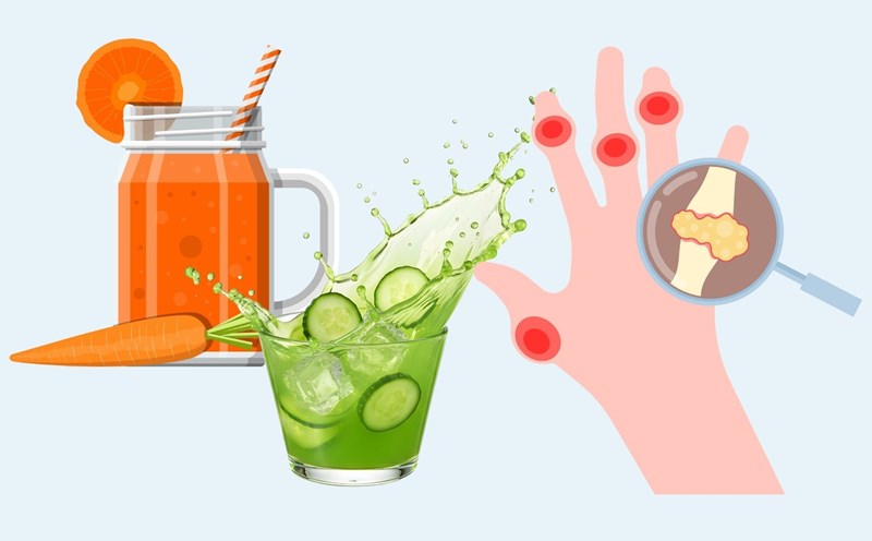 A glass of this water helps lower uric acid naturally on an empty stomach. Graphics: Linh Dan