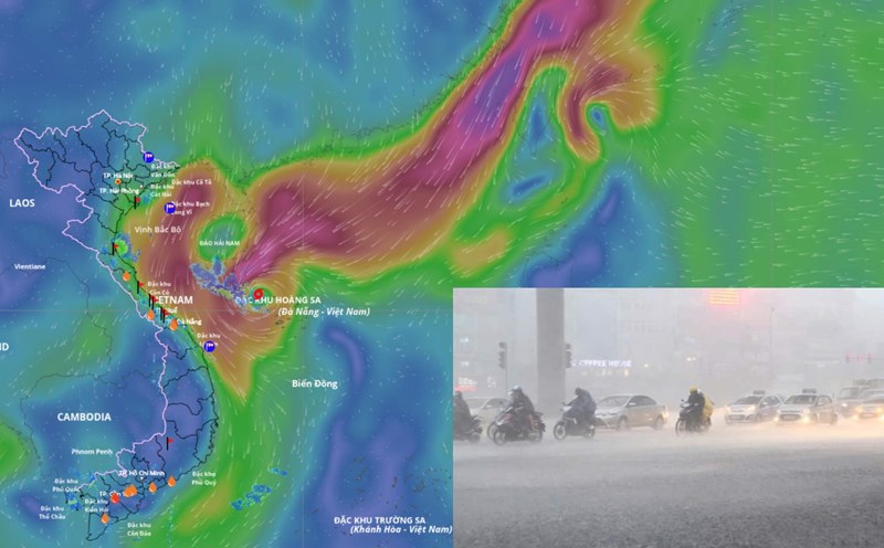 Location of storm No. 12 at 5:00 a.m. on October 22. Source: Vietnam Disaster Monitoring System