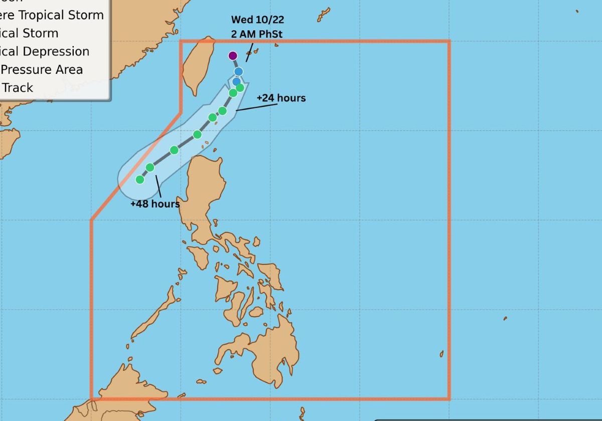 Du bao duong di cua bao Salome tiem nang. Anh: Philippine Typhoon/Weather