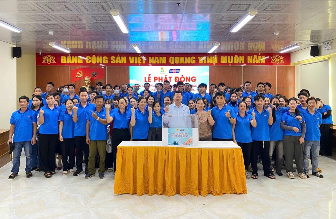Cong doan co so da quyen gop duoc 118 trieu dong. Anh: Pham Duy