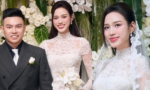Đỗ Thị Hà và chú rể Viết Vương.