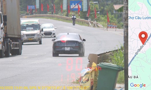 Chủ xe bị phạt nguội ở Bắc Ninh. Ảnh: Công an Bắc Ninh