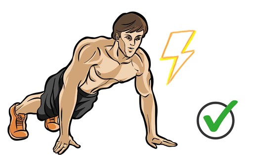 Chống đẩy đúng cách giúp tăng cơ bắp. Đồ họa: Hạ Mây