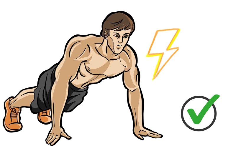 Proper push-ups help increase muscle mass. Graphics: Ha May