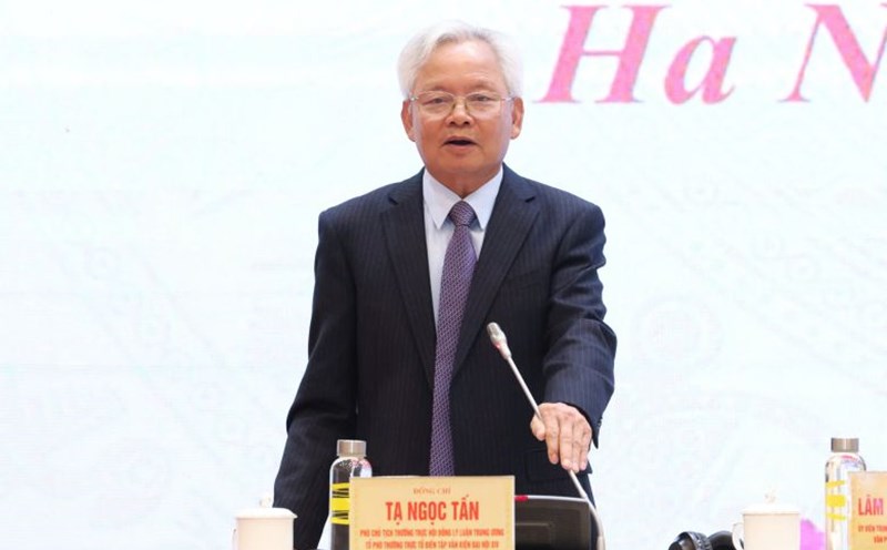 Prof. Dr. Ta Ngoc Tan - Permanent Vice Chairman of the Central Theoretical Council, Permanent Deputy Head of the 14th National Party Congress Documents Subcommittee. Photo: Tran Vuong