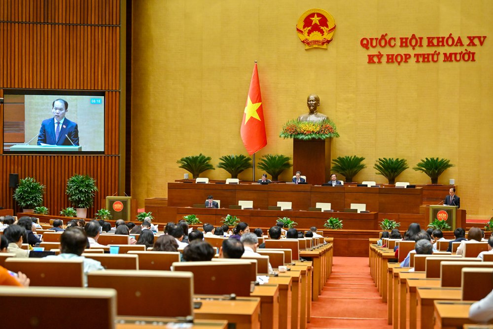 Phien hop sang 22.10 cua Ky hop thu 10, Quoc hoi khoa XV. Anh: Pham Dong