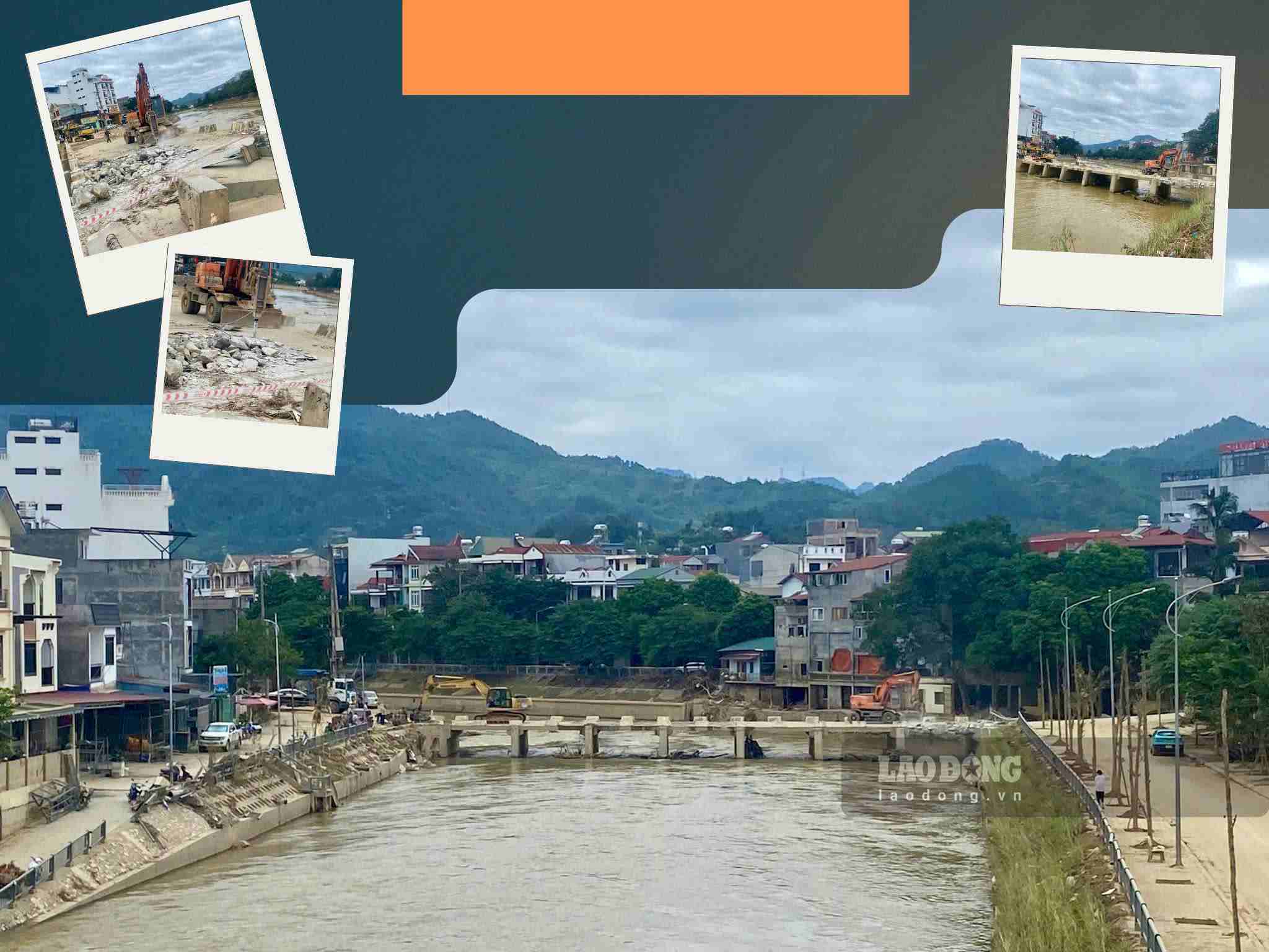 Cao Bang demolishes the Hien River underpass. Photo: Tan Van