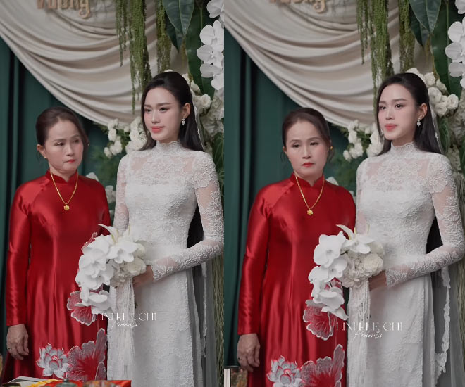 Me cua co dau rung rung khi con gai ve nha chong. Anh: Le Chi Linh