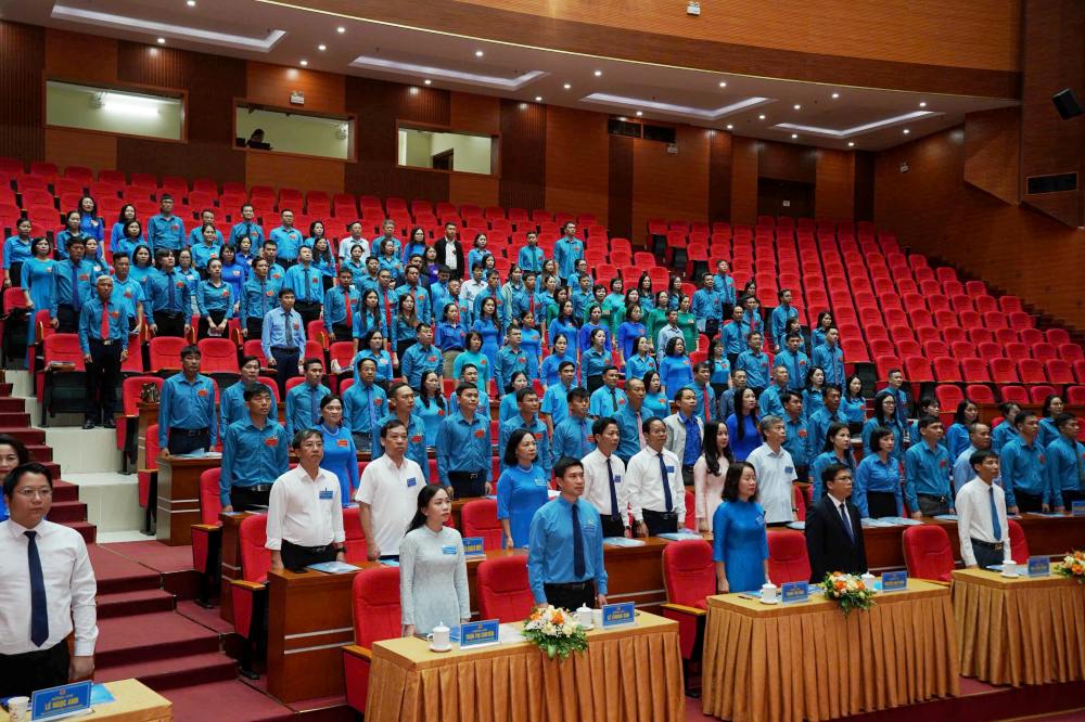 Cac dai bieu tham du Dai hoi Cong doan phuong Hac Thanh lan thu I, nhiem ky 2025 - 2030. Anh: Quach Du