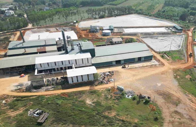Elmaco Ninh Binh Cassava Starch Processing Factory was fined VND130 million for environmental violations. Photo: Nguyen Truong