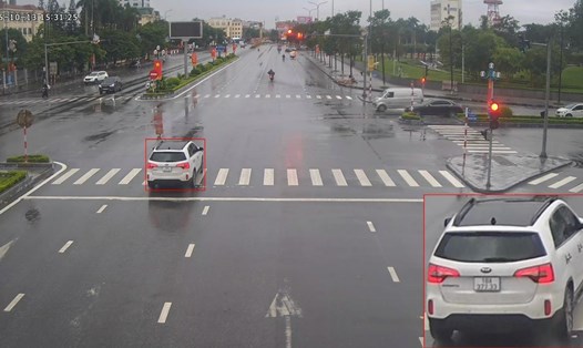 Người điều khiển ôtô bị phạt nguội ở Hưng Yên. Ảnh: Công an Hưng Yên