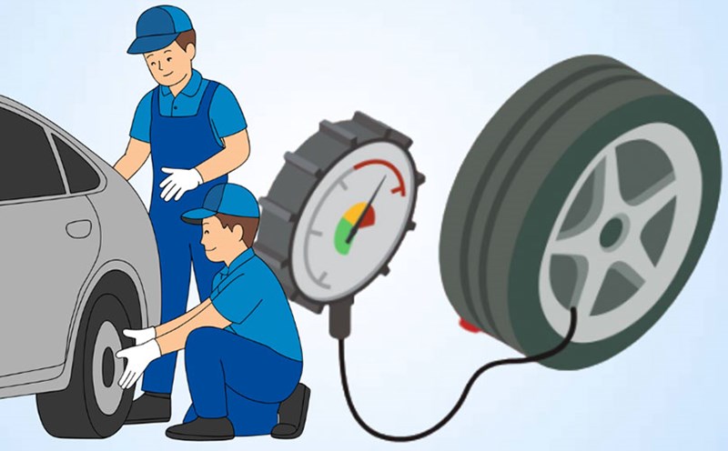 Dangerous consequences of inflating tires too much and how to prevent them. Graphics: Thien Nhan