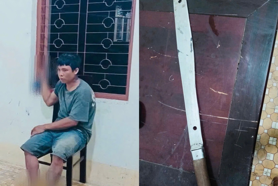 Đối tượng Toai bị Công an xã Phú Túc (Gia Lai) bắt giữ. Ảnh: Công an