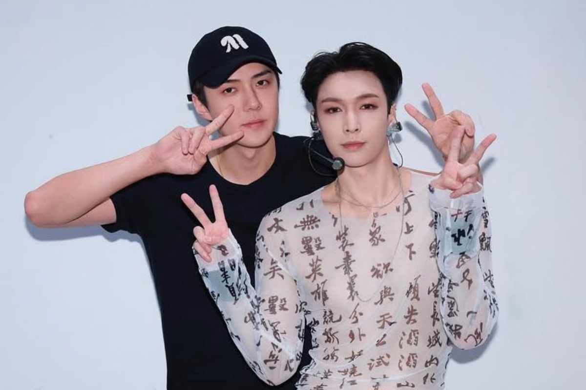 Sehun den ung ho concert cua Truong Nghe Hung. Anh: chup man hinh