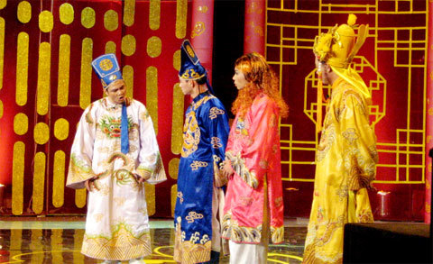 The performance with the arrangement of "Yesterday I'm Going to School/You're almost dead when you beat me" in Tao Quan 2011. Photo: Screenshot