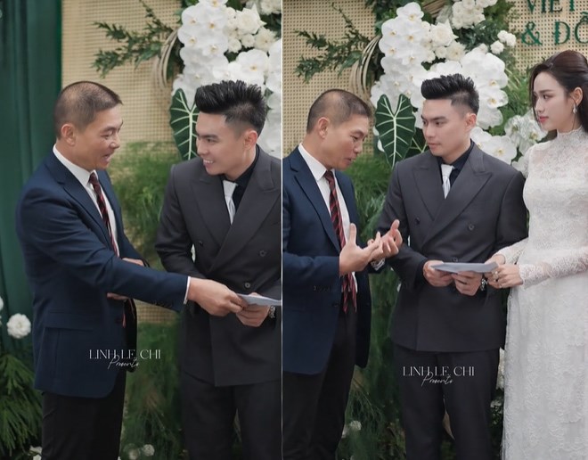 Chủ tịch Tập đoàn Sơn Hải trao hồi môn cho con trai và Hoa hậu Đỗ Thị Hà