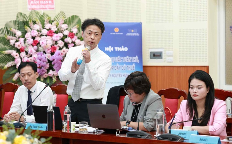 Mr. Noguchi Daisuke - Chief Advisor of the JICA Tax Project shared at the Workshop. Photo: Hai Nguyen