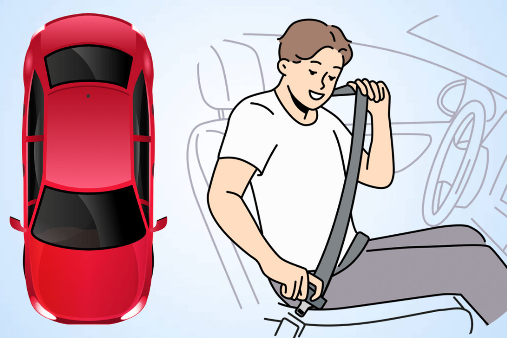 Causas y como solucionar el problema del cinturon de seguridad del coche atascado. Grafico: Thien Nhan