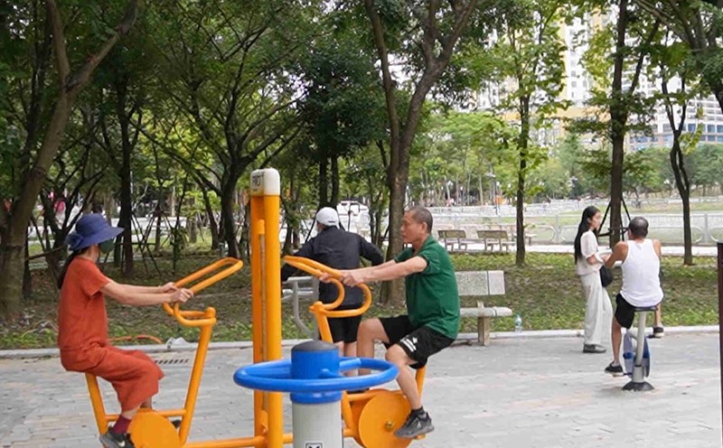 Hanoi turns cold, the elderly switch to afternoon exercise to avoid stroke