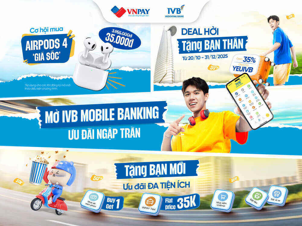 Bung no uu dai mung 35 nam thanh lap ngan hang IVB. Ảnh: VNPAY