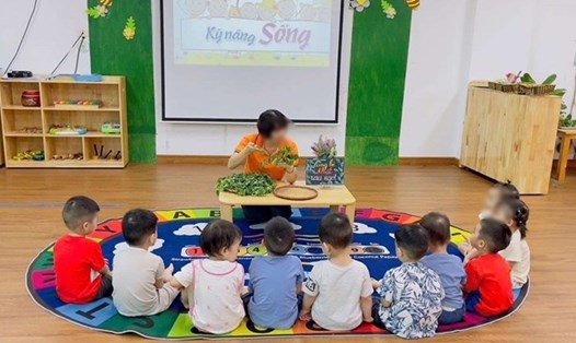 Đến 2030, 100% các tỉnh, thành phố trực thuộc trung ương đạt chuẩn phổ cập giáo dục mầm non cho trẻ em từ 3 đến 5 tuổi. Ảnh: Bình Minh