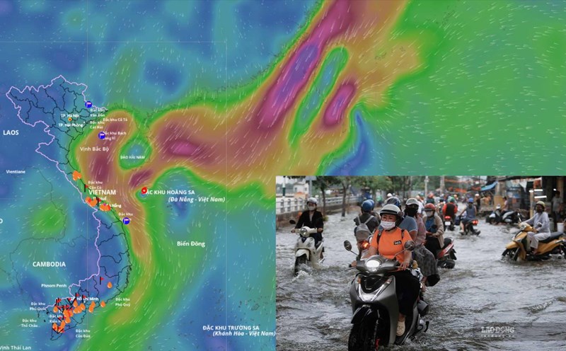 Location of storm No. 12 at 6:00 p.m. on October 22. Source: Vietnam Disaster Monitoring System
