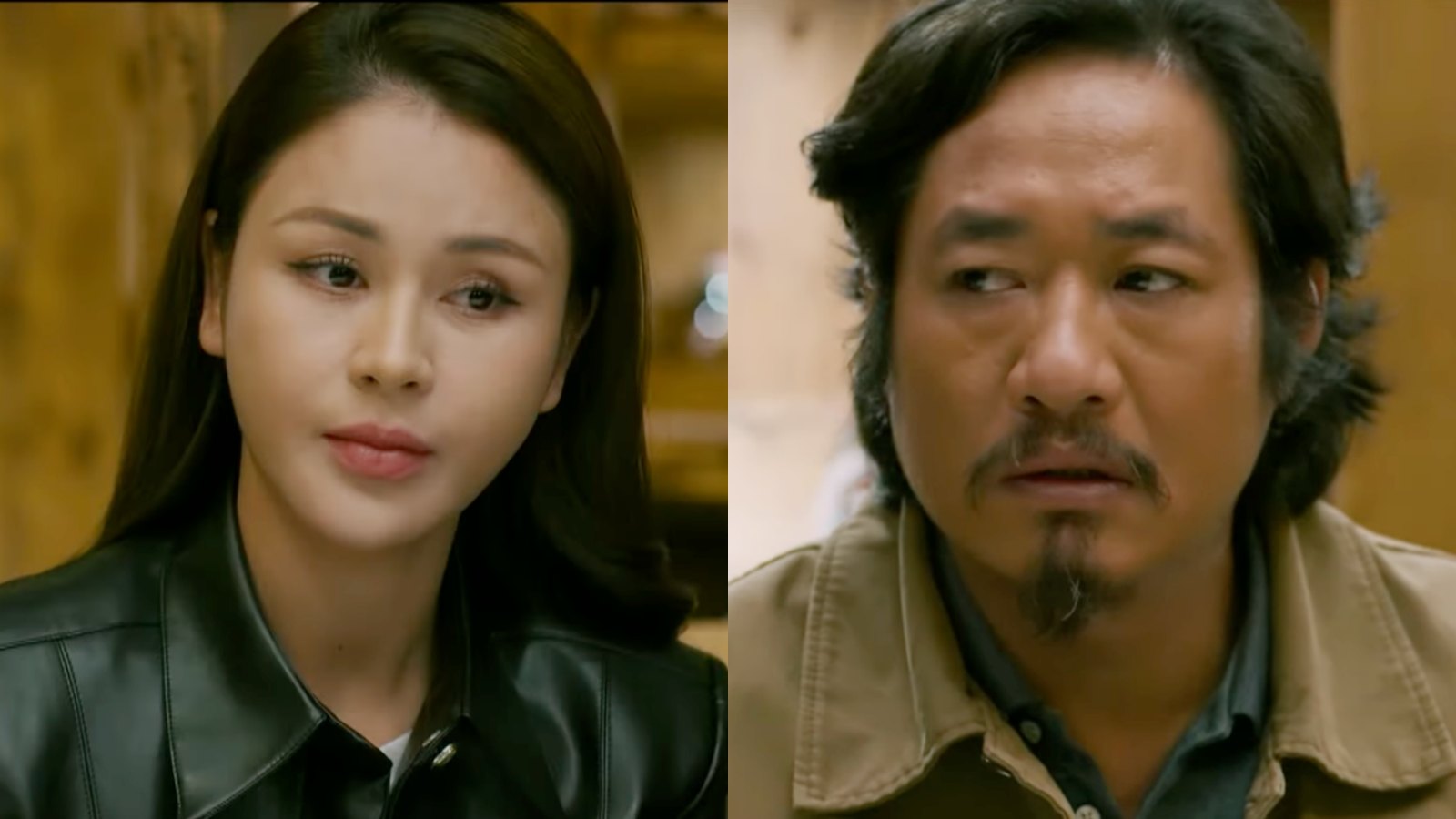 Luong Thu Trang and Principal of Hanoi University of Theatre and Cinema Bui Nhu Lai in the film "My Father, the One Who remains". Photo: VFC