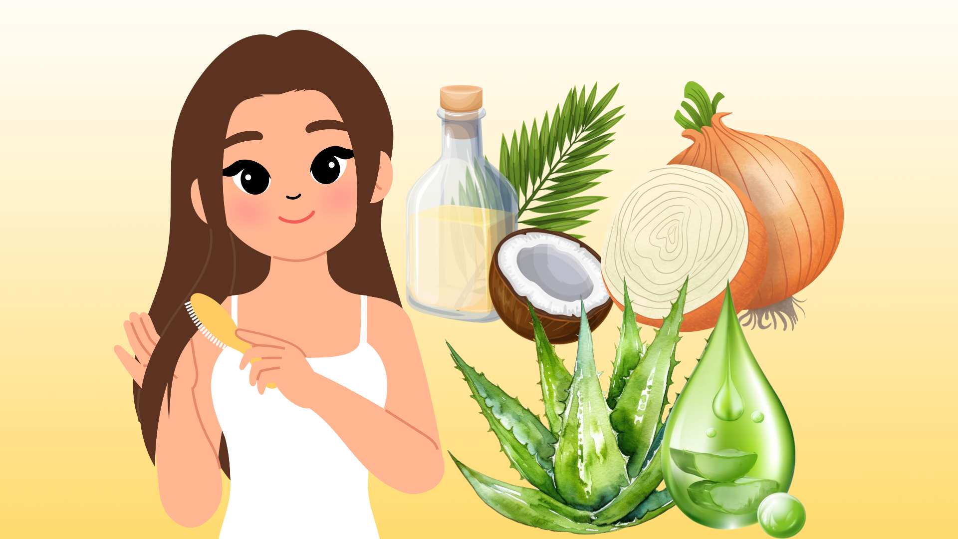 A surprising recipe from nature to help hair grow quickly. Graphic photo: Hoang Loc