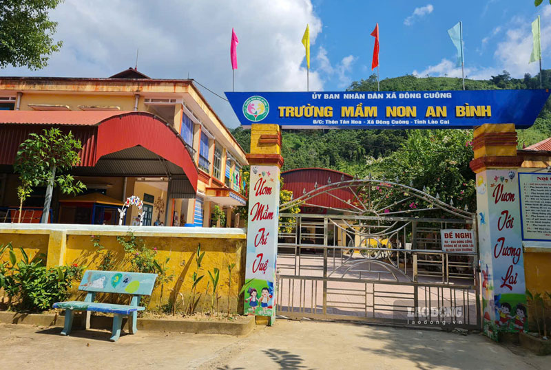 Truong mam non An Binh (xa Dong Cuong, tinh Lao Cai). Anh: PV