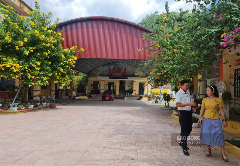 Truong mam non An Binh co 20 giao vien va 250 hoc sinh. Anh: PV